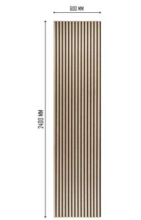 Light Oak  2400 × 600 × 20 mm,